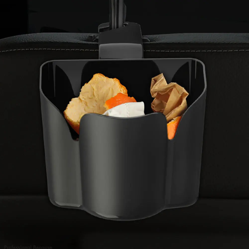 Car Trash Can with Seat Storage Box and Hook Design