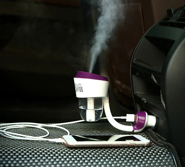 Car Humidifier and Air Purifier with USB Charger
