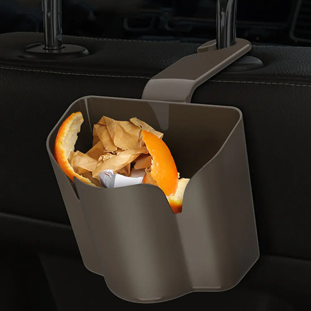 Car Trash Can with Seat Storage Box and Hook Design