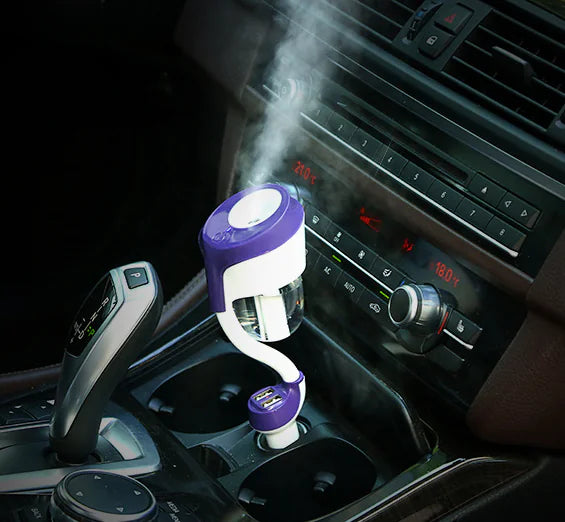 Car Humidifier and Air Purifier with USB Charger