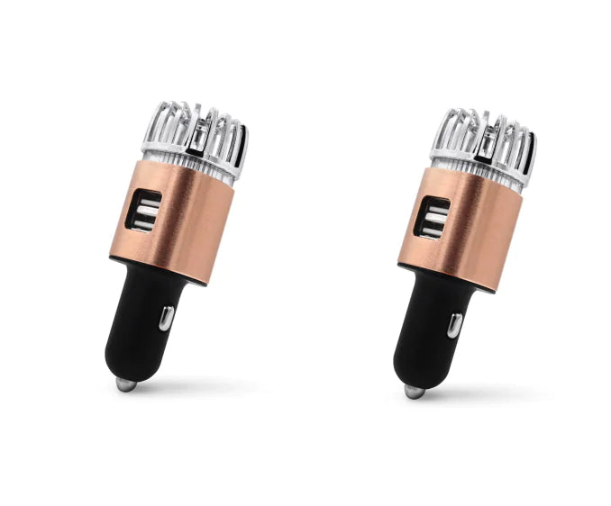 Aluminum Alloy USB Car Air Purifier with Dual Charger